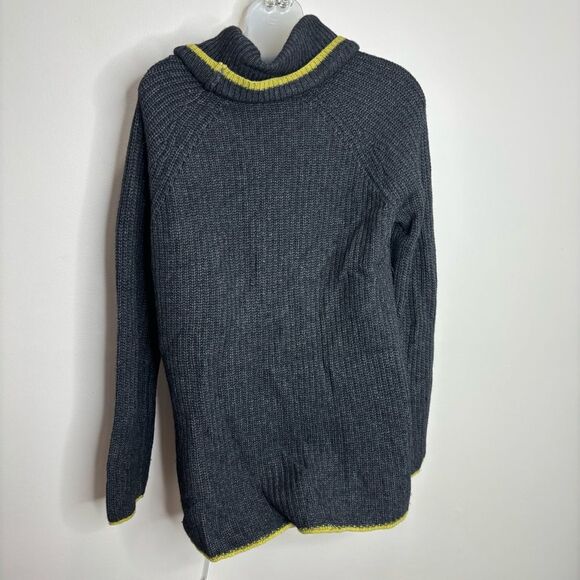 Bartolini wool Cashmere Blend Turtleneck Sweater grey gray medium Made in Italy - Picture 3 of 6